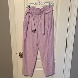 Ann Taylor Lavender Cropped Paperbag Pants